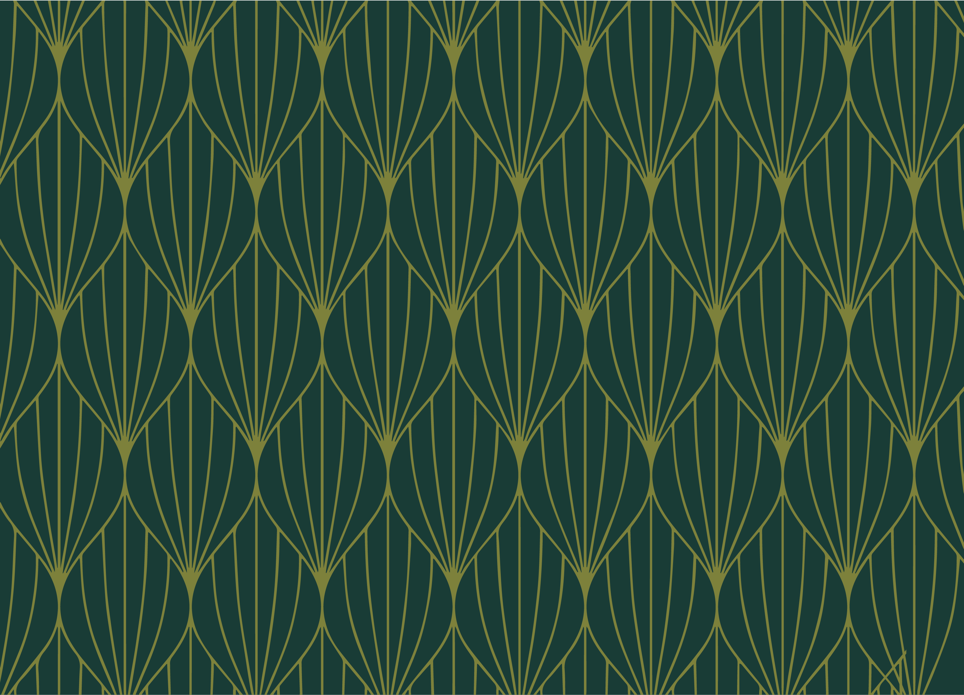 art deco green and cream tapestry pattern created for the artistic direction of bcompanion